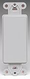 Leviton 80414-GY Decora plastic adapter plate, Blank - No hole, with-ears, and two mounting screws. 
