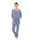 Asia Color マタニティ パジャマ 授乳 しやすい 妊婦服 産前 産後 アジャスター調節可 前開き 春 長袖 (XXL)