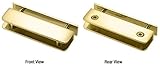 CRL Polished Brass thru-glass長方形シェルフクランプ