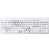 バッファロー USB接続有線フルキーボード 丸洗い対応 ホワイト BSKBU310WHZ 1台
