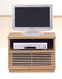 日本製 和風モダン 2色対応 幅60cm ロータイプテレビボード 完成品 (ナチュラル)