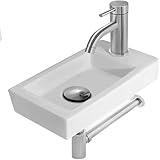 Rxakudedo 洗面ボウル 円形 手洗い器 陶器製 シンプルデザイン おしゃれ 洗面鉢 省スペース設計 洗面所 洗面台 インテリア 洗面シンク 415×340×120mm