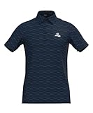 [ピン アパレル] メンズ 半袖 ポロシャツ (総柄プリント・吸水速乾) / ゴルフ / 621-4260813 121_ネイビー 3L