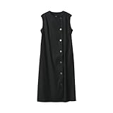 無印良品 婦人 ヘンプ混ストレッチ ジレワンピース レディース BC2IHA4S 黒 婦人S
