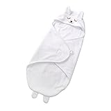 Kesoto ベビー　おくるみ　寝具　寝袋　新生児用　コットン　ふわふわ　柔らかい　出産祝い　全４色　 - 白