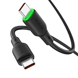 Mcdodo Type-C to Type-Cケーブル USB-Cコード 65W急速充電 PD対応 液体シリコンケーブル 絡まりたりしにくい 高速データ転送 LEDライト付き タイプC コード MacBook iPad iPhone 17/16/15 Xperia Galaxy Pixel その他Android機種などUSB-C端末対応 ブラック 1.2m 型番CA-4771