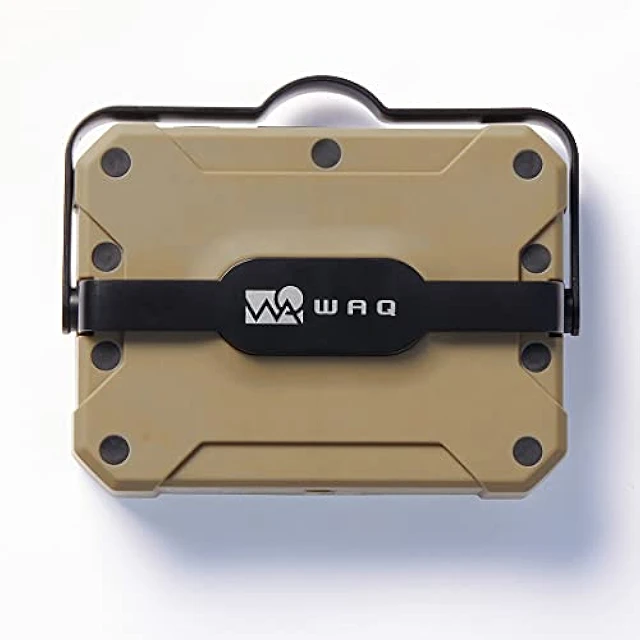 WAQ LEDランタン 2 暖色 電球色 昼光色 USB充電式 (1650ルーメン/13400mah/連続点灯24時間/PSE) LED LANTERN2 WAQ-LL02-OL (タン)
