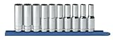 GearWrench 80712 10 Piece 1/2-Inch Drive 12 Point Deep Metric Socket Set [並行輸入品]