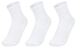 (ラボーグ)La Vogue キッズ 子供 靴下 ソックス クルー丈 女の子 男の子 ジュニア 3足セット 無地 通学 スクールソックス スポーツ カジュアル ホワイト L