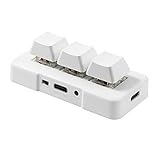 Snsowed MK321U 3キーキーボード有線ミニ カスタマイズ キーボード メカニカル ブルー スイッチ付き取り外し可能なデータ ケーブル オフィス ゲーム マルチメディア ホワイト