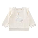 (チャックル) chuckle *スウィートガール*フリル付きスワン長袖トレーナー アイボリー 95cm P3392-95-11