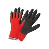 （まとめ） TANOSEE 天然ゴム手袋薄手 L レッド 1パック（10双） 【×3セット】