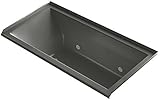 KOHLER 1167-RVBC-58 Underscore 60-Inch x 30-Inch Alcove VibrAcoustic Bath with Chromatherapy and Rig