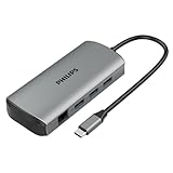 Philips(フィリップス) usb ハブ 8ポート100W PD対応 type-c ケーブル付き 5Gbps 4K/2K HDMI/LAN/USB-C/USB-A3.0搭載 テレワーク 在宅勤務 DLK5530C