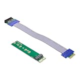 xiwai NGFF M-Key NVME AHCI SSD - PCI-E 3.0 1 x 1 垂直アダプター ケーブルオス-メス延長付き