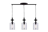 CANARM IPL586A03ORB York 3 Light Cord Pendant with Clear Glass, Oil Rubbed Bronze [並行輸入品]