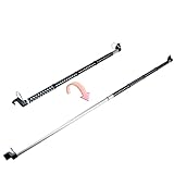 Aeroor車用 ハンガーバー スノーボード 置き 滑り止め インテリアバー マルチグリップバー 91cm~162cm 伸縮自在 車内収納 衣類ハンガー 車内用 引き込み式 収納 ハンガー 車用インテリア バー 天井収納 車中泊 耐荷重22kg (ブラック)