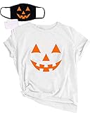 [AviLee] 綿 シャツ マスク お家ハロウィン コスプレ コスチューム 装飾 (ホワイト, M)