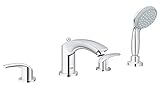 GROHE 25170002 Eurosmart New 2-Handle Deck Mounted Bathtub Faucet with Hand Shower [並行輸入品]