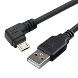 JSER 左角度 90 度 Micro USB 2.0 タイプ 5 ピン - USB 2.0 タイプ A データ充電ケーブル 480Mbps データ 携帯電話 タブレット コンピューター カメラ用 (100cm)