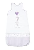 PETIT PRAIA Juliette 100 Percent Printed Soft Cotton Sleeping Sack With Filling (Large, White/Rose/L