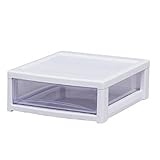 アイリスオーヤマ チェスト スーパークリア 幅32×奥行39×高さ13cm ホワイト/クリアブルー SCE-100