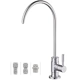 飲料水用蛇口 つや消しニッケル Wellup 逆浸透水栓 非空気隙間 RO水ろ過システム用 鉛フリー ステンレススチール キッチン水フィルター RO蛇口 キッチンバーシンク用