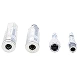 Dolity クイックリリース　1/4インチ BSP　エアーラインホース　フィッティングコネクター　コンプレッサー継手　全4個