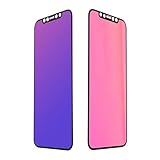 【虹色覗き見防止】iPhone 12 Pro Max専用ガラスフィルム【６.7インチ2枚入】全面保護/アンチスパイ/アンチブルーライト/プライバシースクリーンプロテクタ