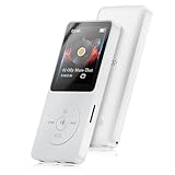 【最新音楽特化機種】MP3プレーヤー Bluetooth5.1 有線 無線 音楽プレイヤー 32GB付属 128GBまで拡張可能 6種イコライザー設定 MUDKAGU HIFI音質 スピーカー付き 音量調節可 ウォークマン 小型 軽量 ダイレクト録音/FMラジオ/ビデオ/電子書籍/画像閲覧/目覚まし時計 ホワイト 通勤/スポーツ/語学学習 日本語取扱説明書 ホワイト