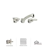 Rohl mb1931 X mapc-2 Zephyr低いリードウォールマウントバスルーム蛇口メタルクロスハンドル付き、ポリッシュクローム