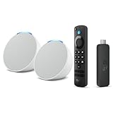 【ホームシアターセット】Echo Pop (グレーシャーホワイト)x2 + Fire TV Stick 4K(2024年発売)