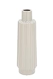 Deco 79 59888 Ceramic Warm Grey Vase - [並行輸入品]