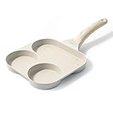 CAROTE カローテ 目玉焼きフライパン 仕切りフライパン 3in1 2つ穴円形フライパン IH対応 くっつかなく 手入れ簡単 朝食 お弁