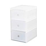 収納ボックス 引き出し 多層 小物デスクトップ収納 文房具 化粧品 卓上 透明収納ケース 幅14.5×奥行18.5×高さ26.2cm (三段）