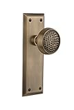 Nostalgic Warehouse New York Plate with Craftsman Knob Privacy - 2.75 Antique Brass [並行輸入品]