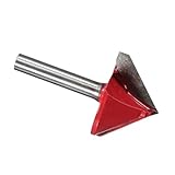 Lovoski 超硬ルーター　22ミリメートル　鋼 CNC 90度　彫刻機　木工カッター　3D　ルータ　v溝　ドリルビット