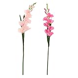 B blesiya 2pcs人工シルク花Gladiolus Flower Arrangementウェディングホーム装飾