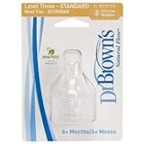 Standard Neck Baby Bottle Nipple 2 Pack Size: Level 3 by Dr. Brown's [並行輸入品]