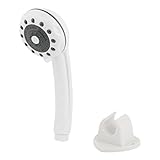uxcell バスルームスプレーヘッド　シャワーヘッドノズルスプレー　ハートの形　ウォールマウントホルダー　ホワイト　プラスチック　浴室用