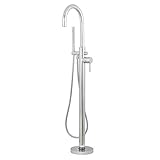 Kingston Brass KS8151DL Concord Floor Mount Tub Filler With Hand Shower, Polished Chrome, 9-1/16 inc