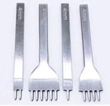 菱目打ち 4本セット 革 穴あけ レザークラフト工具 (4mm)