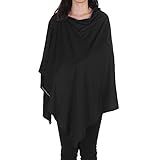 授乳ケープ 授乳カバー 授乳服 ベビーカーカバー 授乳用 遮光 防風 日除け　汗布製 柔らかい 通気 多機能 (ブラック)