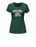 NFLニューヨークJetsレディースGreatnessプログラム半袖クルーネックT、L、ダークグリーン