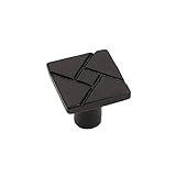 Iron Valley – 1 – 1 / 8 " Square Decoキャビネットノブ – Solid Cast Iron 1.125" ブラック IV-THI-01