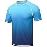 [Hyzhwl] ラッシュガード メンズ 半袖 水着 tシャツ UPF50+ 接触冷感 uvカット紫外線対策 速乾 水陸両用 通気 スポーツ 海水浴 サーフィン服 日焼け予防