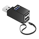 TRkin USBハブ3ポートUSB 3.0+USB 2.0コンボハブ超小型バス電源usbハブUSB拡張高速軽量コンパクト携帯便利1個入（ブラック）