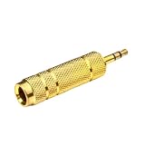 6.3mm 3.5mm 変換 イヤホンジャック 変換 イヤホン 変換アダプタ イヤホン 変換 イヤホンジャック 3.5mm から 6.5mm への金メッキオーディオ アダプター ステレオ 高忠実度 ロスレス オーディオ変換