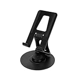 MOTTERU (モッテル) 13インチまで対応 スマートフォン タブレット用 360度回転式くるくるスタンド (iPhone/Android/iPad/POSレジ) ブラック(MOT-SPSTD12-BK)