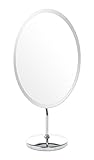 JustNile Countertop Tilting Vanity Mirror - Oval Silver [並行輸入品]